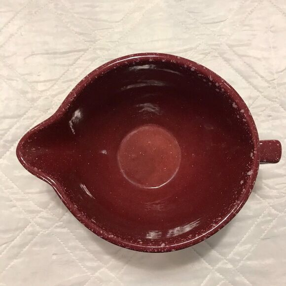 Vintage Western Stoneware Pottery Blue Ribbed Mixing Batter Bowl 0917 - Picture 2 of 7